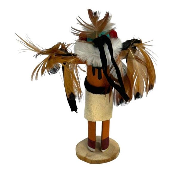Vintage Hopi Katsina Dancer Native American Kachina Doll With Feathers EAGLE - Picture 4 of 6
